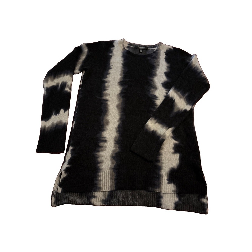 Saks Fifth Avenue Women's 100% Cashmere Crew Neck Tie Dye Sweater Soft Size M